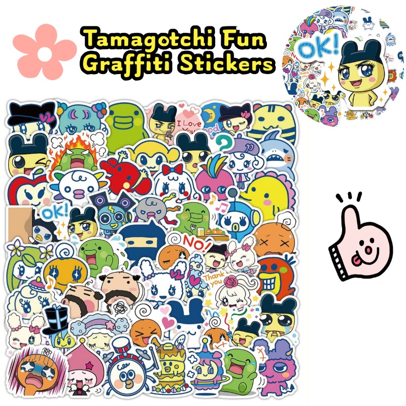 Laptop Original Accessories - Japanse Tamagotchi-stickers Elektronisch huisdier Mametchi Kuchipatchi