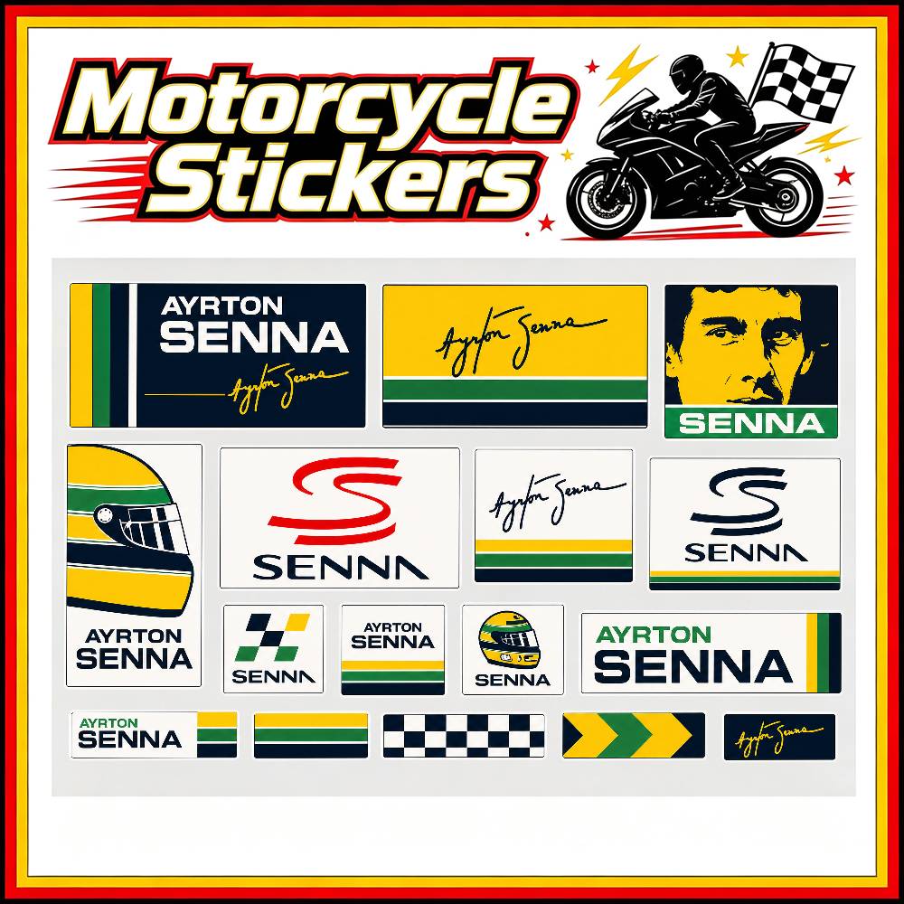 Laptop Accessories Ideas - A-Ayrton S-Senna Stickers Auto Carrosserie Bumper