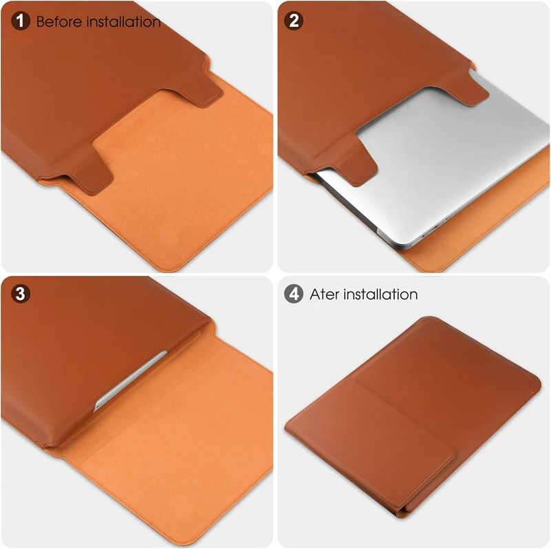 Draagbare lederen laptophoes t - Laptop Accessories Bag recensie en prijs